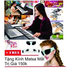 Đàn piano điện tử bàn phím cuộn dẻo 49 keys+Kính Mát sa Mắt