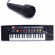 Đàn Piano điện tử có Mic sành điệu cho bé (Đen phối trắng)