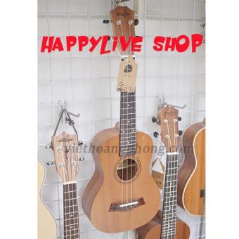 Đàn Ukulele Concert Music gỗ nguyên tấm tặng kèm bao đựng, sách học, phím gảy (HappyLive Shop)  