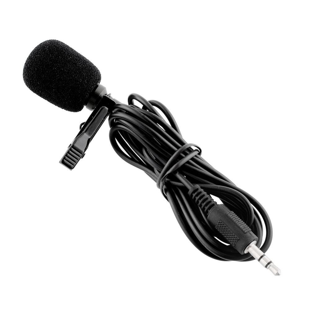 External Clip-on Lapel Tie Mini Lavalier Microphone For iPhone PC Laptop - intl