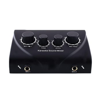 Karaoke Echo Mixer Sound speaker Echo Mixer Black Amplifier DVD system - intl  