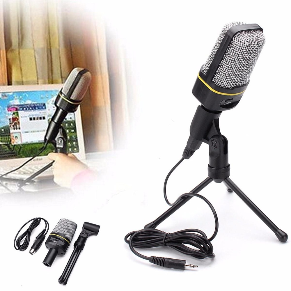 New Audio USB Microphone MSN Skype Studio Sound Recording Condenser Mic Stand - intl