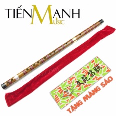 Sáo Trúc Trung Quốc 897D Tone A (La) – Dizi Hàng Châu Văn Uyển Túi Lụa (Tặng 1 tập Màng Sáo – Khớp đồng)