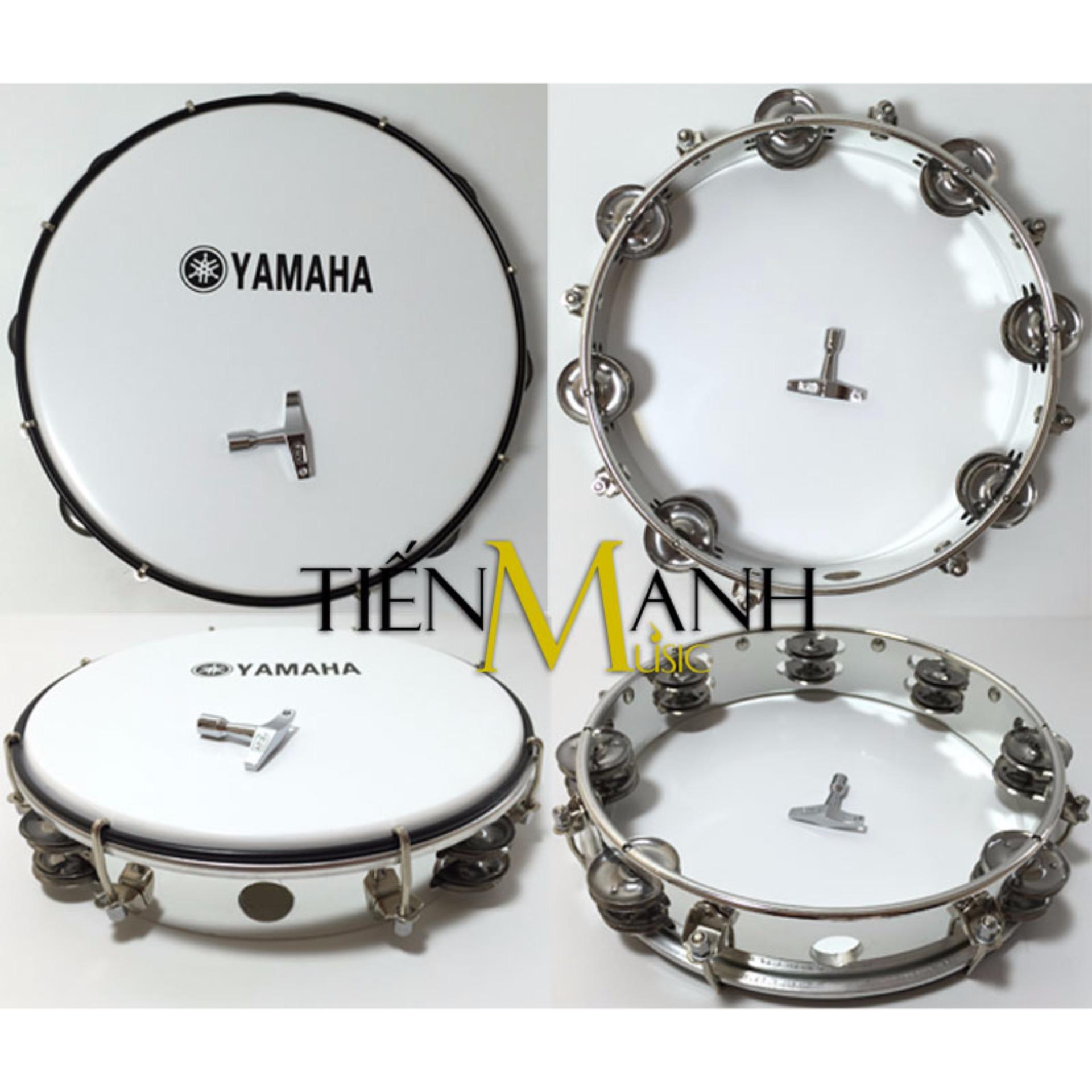 Trống lắc tay - Lục lạc gõ bo Yamaha MT6-102A (Trắng - Trống chơi nhạc chế gõ po - Xipo)