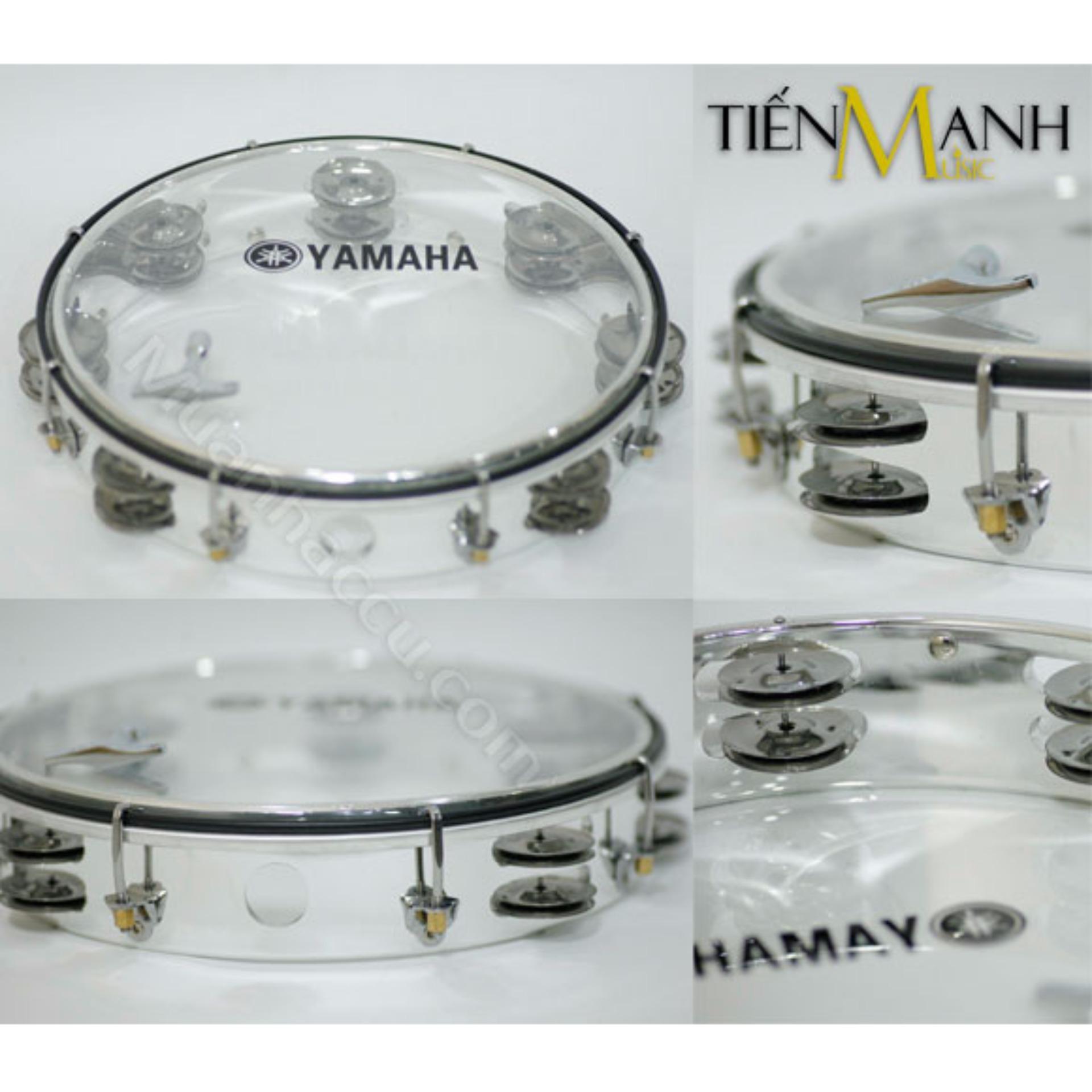 Trống lắc tay - Lục lạc gõ bo Tambourine Yamaha MT6-102T (Trong suốt - Trống chơi nhạc chế gõ po...