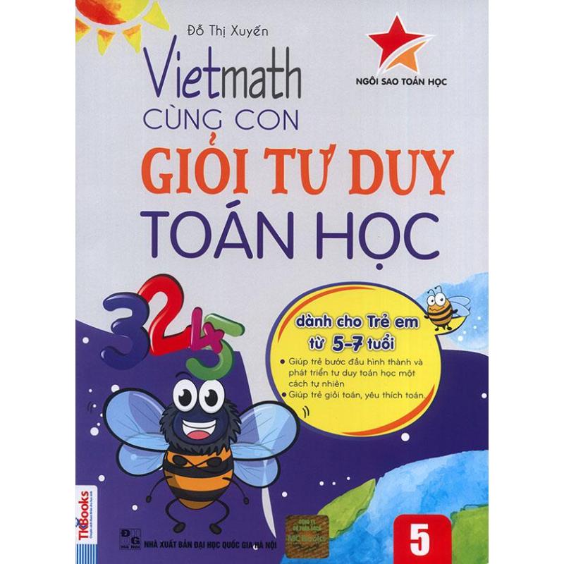 Mua Vietmath - Cùng con giỏi tư duy toán học 5 (dành cho trẻ em từ 5-7 tuổi)