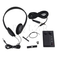 Vĩ cầm Im Lặng EQ Pickup Piezo với Tai Nghe Màu Đen-quốc tế