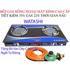 Bếp gas hồng ngoại Cao Cấp Bếp gas WATASHI Tiêt Kiệm Gas 35% 0466 Tặng Bộ Van Dây kèm cổ dê