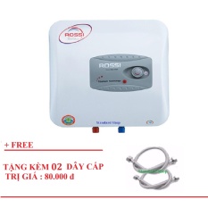Bình nước nóng chống giật Rossi R15Ti Trắng – Tặng 02 dây cấp inox lắp bình