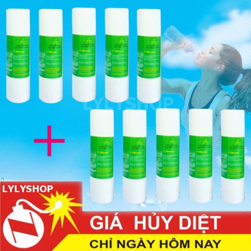 Bộ 10 Lõi Lọc Nước Đa Năng Cho Máy Kangaroo/ RO - Loại Tốt Nhất, Giá Rẻ Nhất, Hàng Mới Nhất 2017 - Quả số 1 ( White)