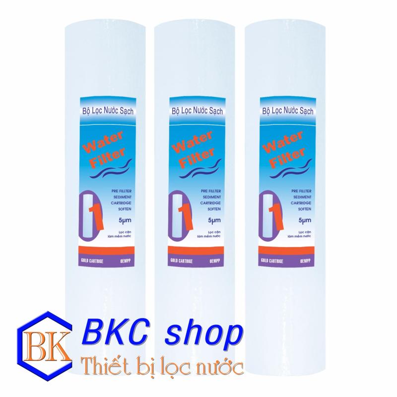 Bộ 3 lõi lọc nước số 1 PP 10 inch (trắng)