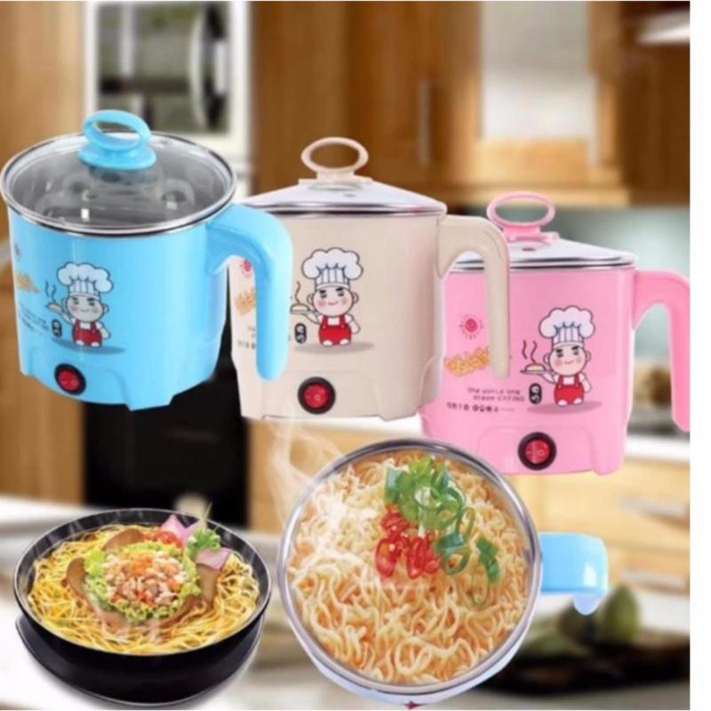 Ca điện nấu mì siêu tốc đa năng 1,8L+ Tặng kèm khay luộc trứng (Hồng)
