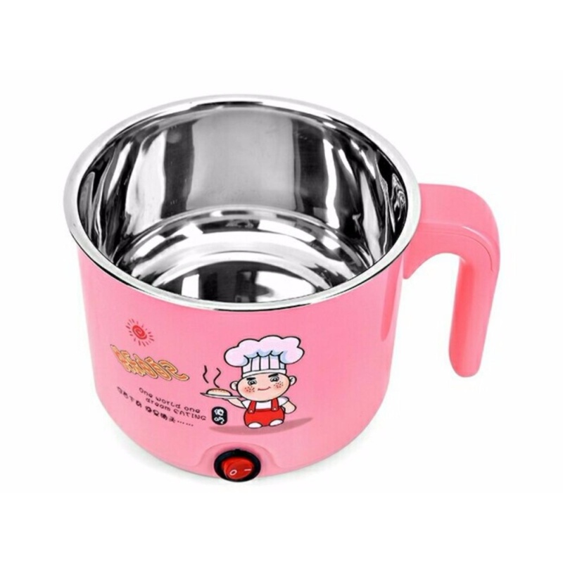 Ca điện nấu mì siêu tốc đa năng 1,8L+ Tặng kèm khay luộc trứng
(Hồng)