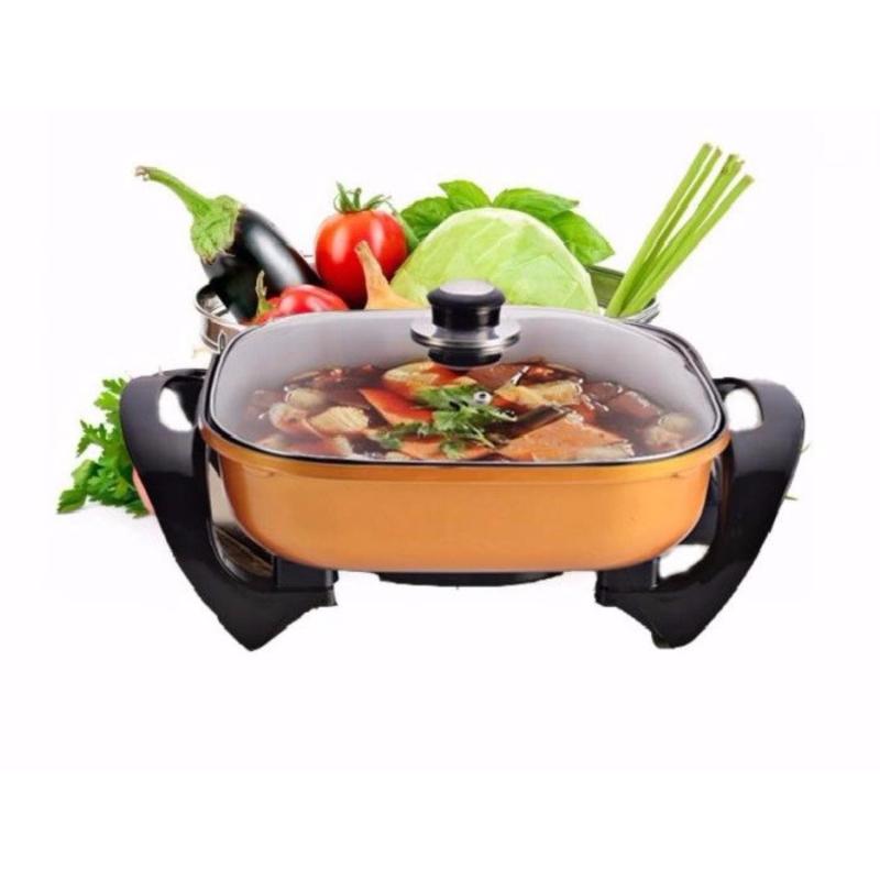 Chảo lẩu điện Happy Call hoa cương (Đen phối vàng)+ Tặng kẹp chống muỗi tinh dầu