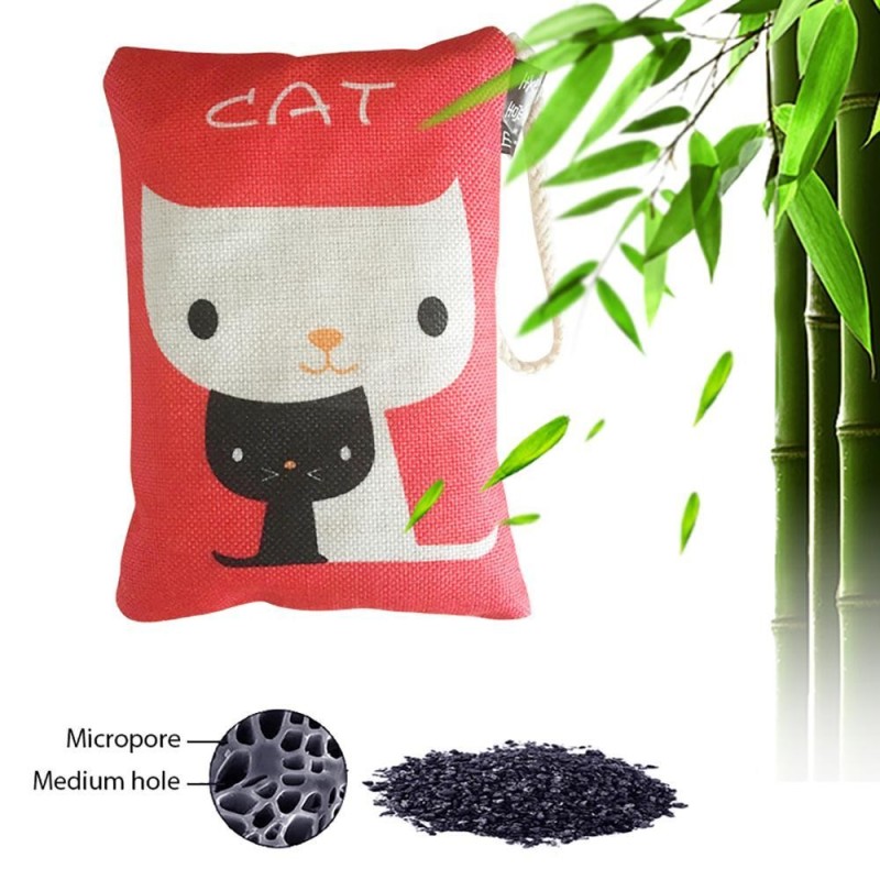 Bảng giá leegoal Natural Air Purifying Bag, Activated Bamboo Charcoal Bag Deodorizer, Cotton Linen Cartoon Pattern Unscented Bag For Cars, Furnitures, Houses, 250g/1 Pack - intl