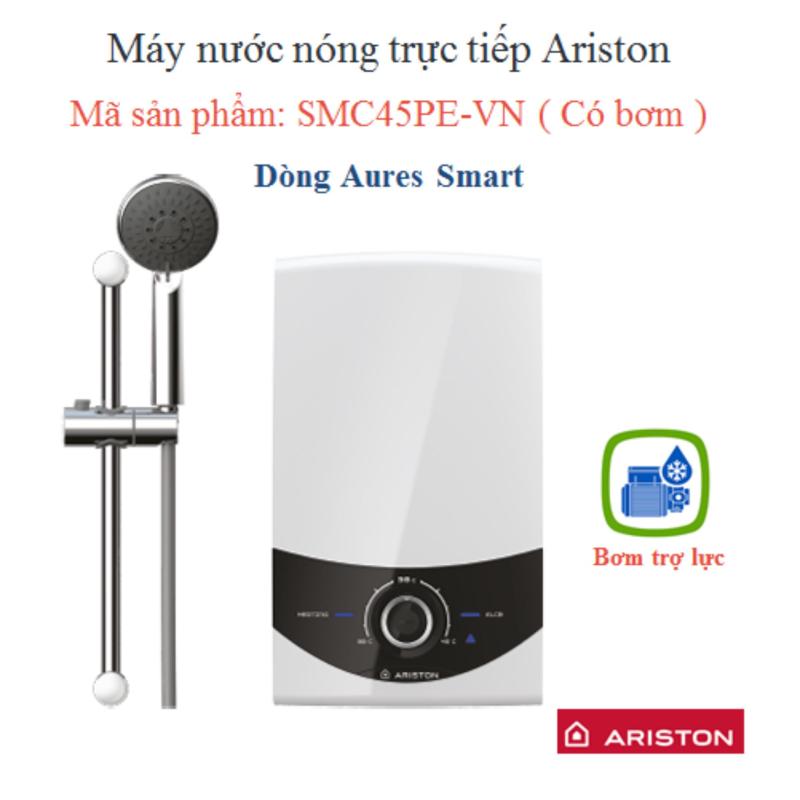Bảng giá Máy Nước Nóng Trực Tiếp Có Bơm Ariston SMC45PE-VN (4500W) chống giật - Chất lượng cao