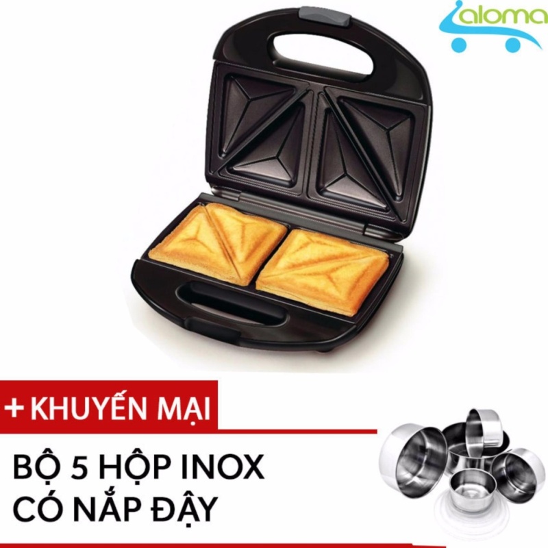 Giá bán Máy nướng kẹp làm bánh mì- Sandwich SF-01A Tặng bộ 5 hộp Inox