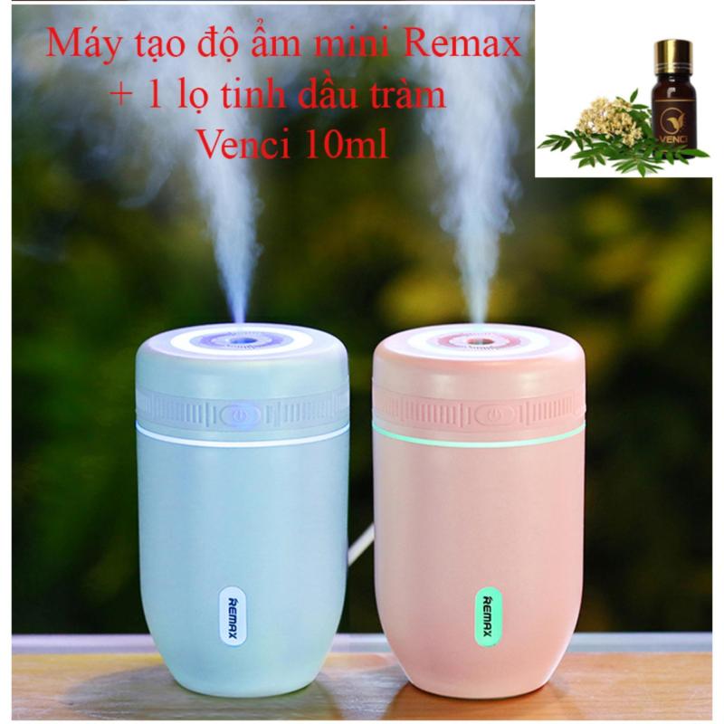 Bảng giá Máy tạo độ ẩm mini Remax, Khuếch tán tinh dầu + 1 lọ tinh dầu tràm Venci 10ml