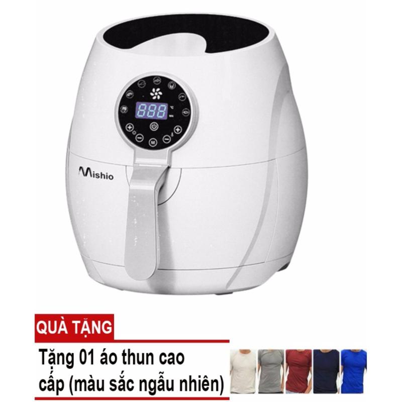 Nồi chiên không dầu điện tử Mishio 3.5L (Trắng) - Tặng áo thun cao cấp