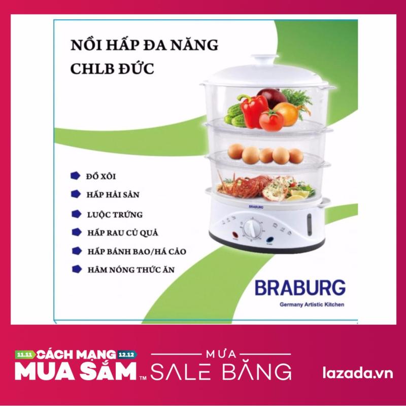 Giá bán Nồi hấp điện đa năng 3 tầng Braburg - Kingstore