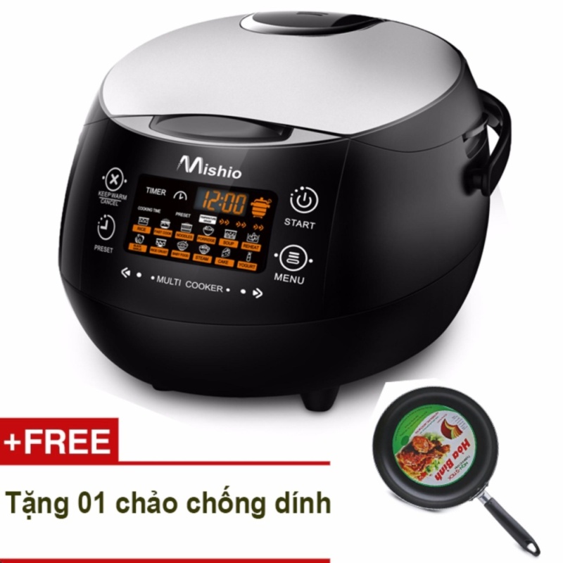Nồi làm tỏi đen đa năng Mishio MK03 (đen) + Tặng chảo chống dính