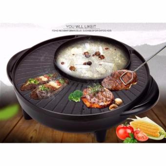 Nồi lẩu điện đa năng 2 in 1 -kết hợp nướng - đen  