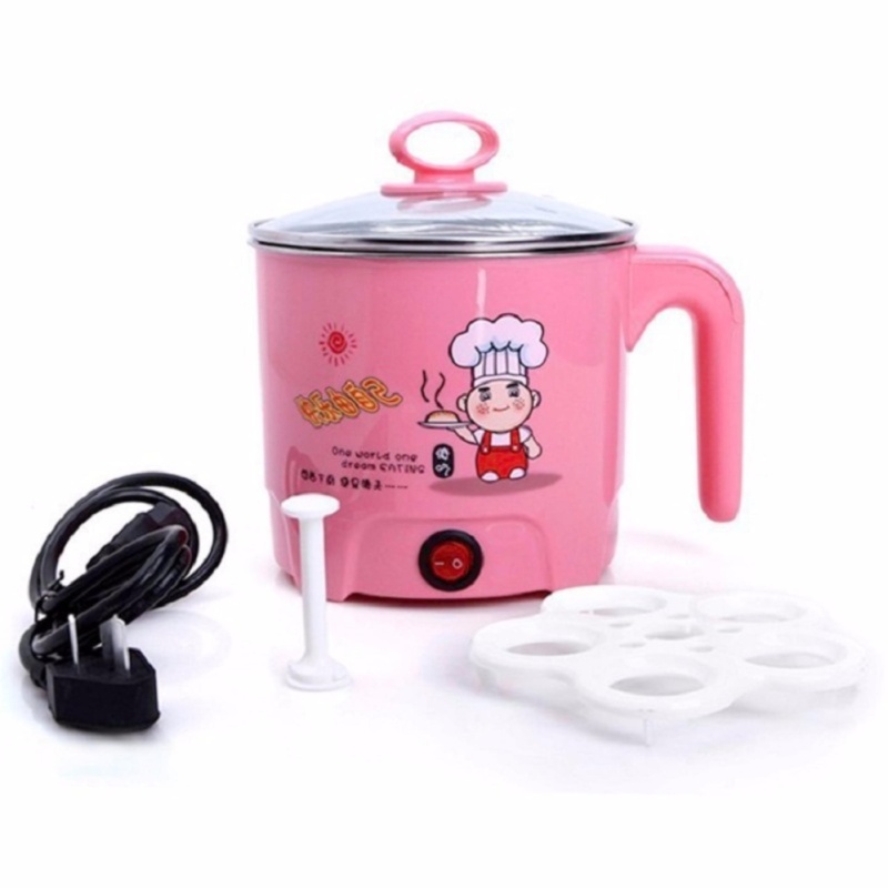 Nồi siêu tốc đa năng 1,8L+ Tặng kèm khay luộc trứng tiện dụng (Hồng)