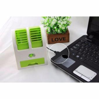 Quạt điều Hòa Mini Có Khay Chứa đá Hai Cửa (Xanh Lá) June 2018 - 2 Quạt điều hòa mini có khay chứa đá hai cửa (Xanh lá) - 2