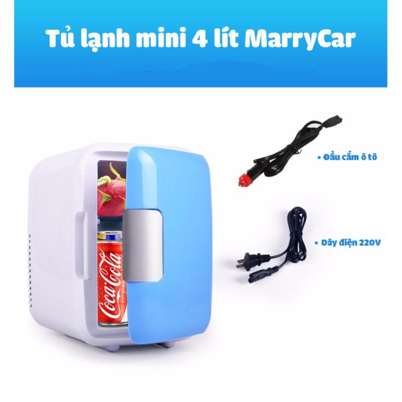 Tủ lạnh mini 2 chế độ nóng lạnh 4 lít MarryCar MR-TL4L tiện lợi cho gia đình và sử dụng trongô tô