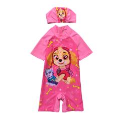 Bộ đồ bơi liền thân Chú chó cứu hộ + nón bơi – Đồ bơi bé gái DBBG31