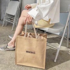 Túi cói Merci đi du lịch loại 1 túi to,lót dày dặn, túi đựng đồ đi du lịch, túi đi biển