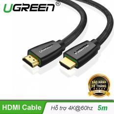 Cáp hdmi 2.0 mạ vàng hỗ trợ độ phân giải tối đa 4k/60Hz 4096×2160 hỗ trợ 3D dùng cho máy tính, máy chiếu, tivi, tivi box, PS3/4…… Dài 5m UGREEN HD118 50465 – Hãng phân phối chính thức