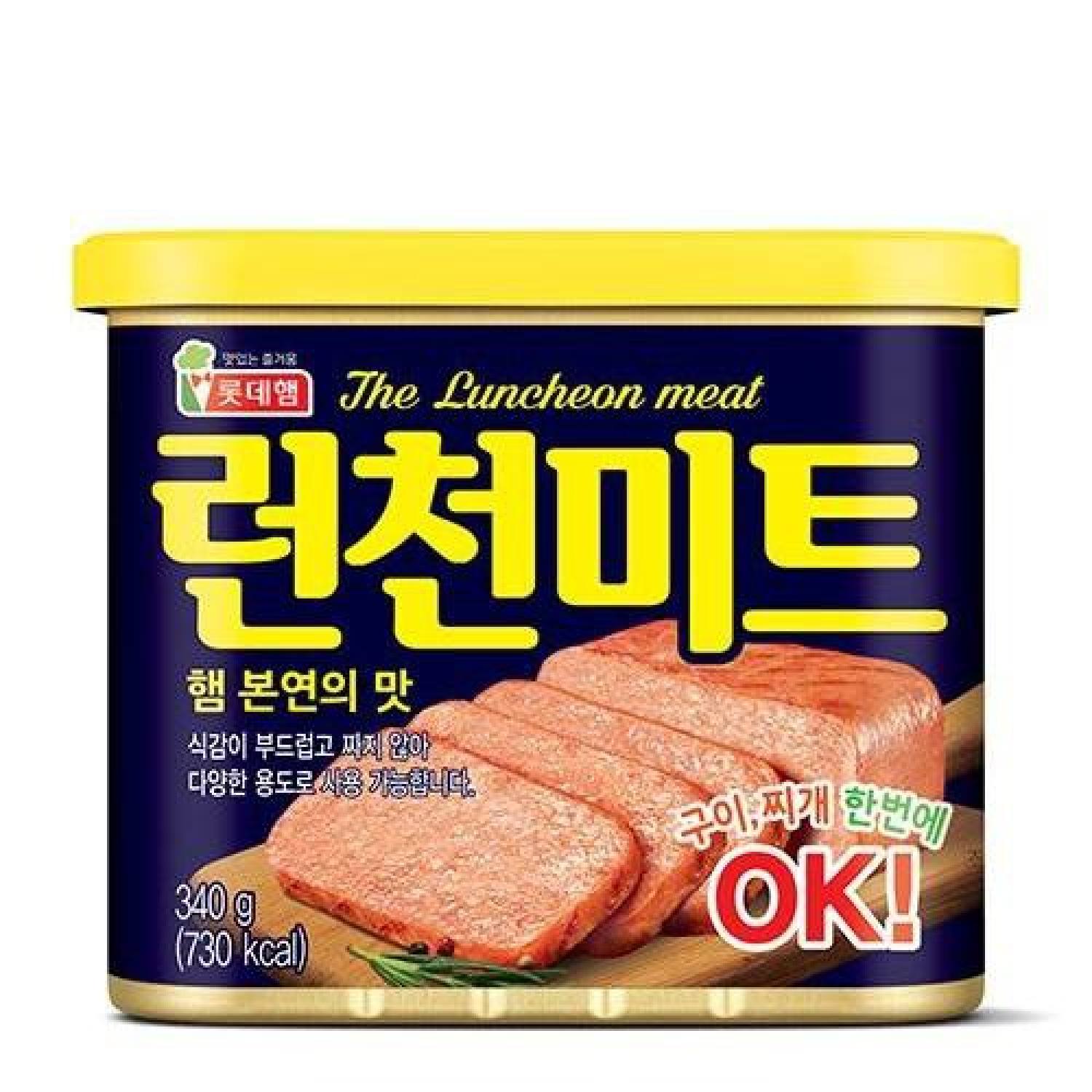 Thịt hộp Lotte Lunchoen Meat Hàn Quốc 340g (Nắp Vàng)