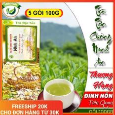 500g trà đinh nõn tiến Vua Quan THƯỢNG HẠNG chè Tân Cương Thái Nguyên loại 1 nước xanh thơm cốm Hậu ngọt Vị bùi béo chát dịu bừng tỉnh tinh thần- quà biếu tặng cho khách sành – xưởng Minh An túi hút chân không bộ 5 gói 100g