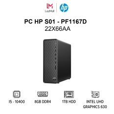 [ĐỘC QUYỀN ONLINE] Máy tính để bàn HP (Intel / i5-10400 / 8GB / 1TB HDD / Windows 10) l Black l S01-PF1167D (22X66AA)