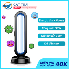 Đèn diệt khuẩn Tia cực tím UV + Ozone công suất 38W khử trùng mọi phương hướng 360 độ, làm sạch bầu không khí, an toàn, hiệu quả, tiện lợi, hẹn giờ tự động tắt – CB-180W