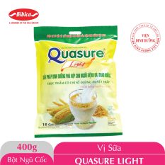 Bột ngũ cốc Quasure Light Sữa túi 400 gram Bibica cho người tiểu đường/ đái tháo đường và người ăn kiêng