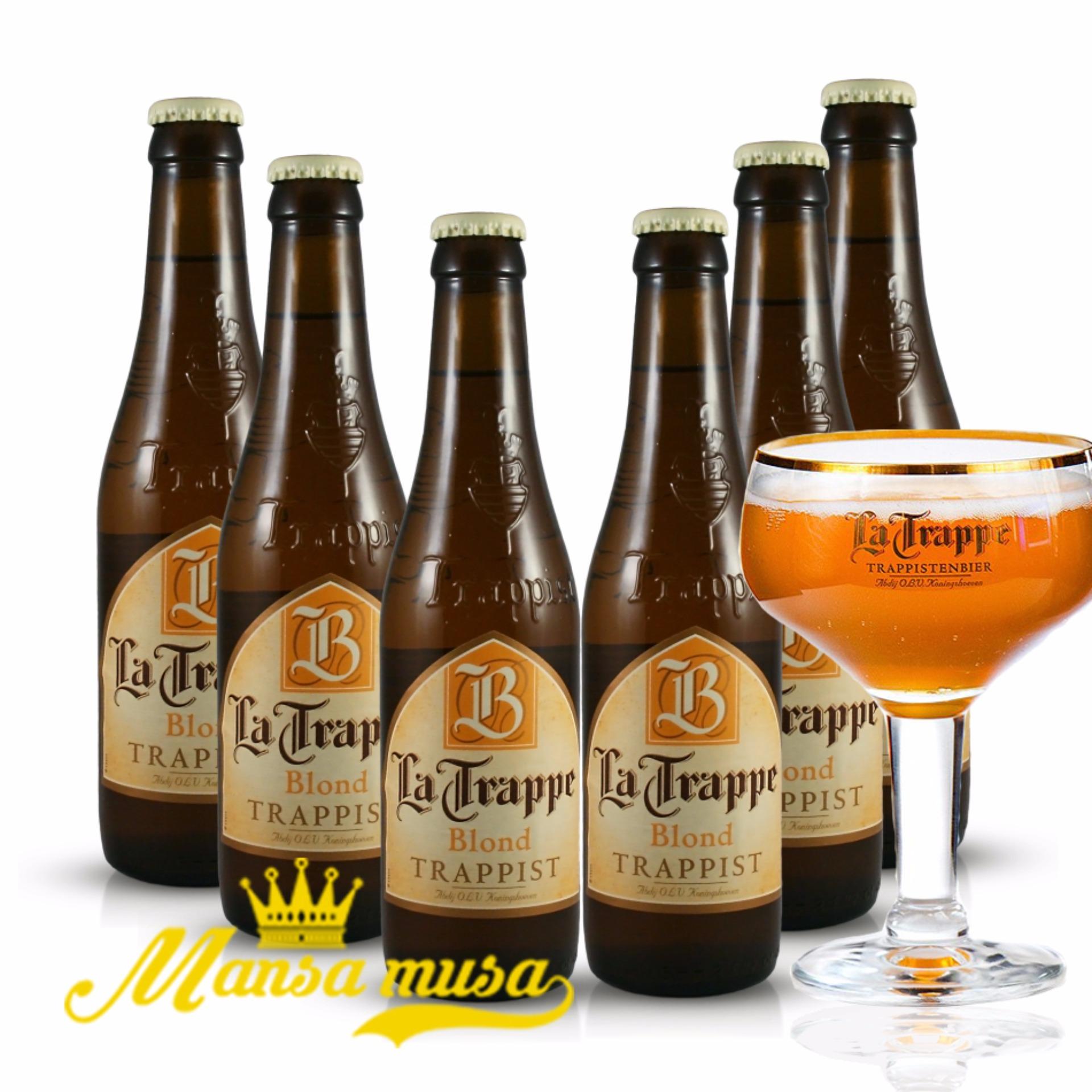 6 chai bia La Trappe Blond 330ml Bia Hà Lan