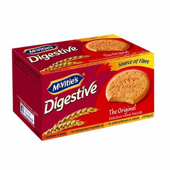 Bánh ăn kiêng McVitie's Digestive Original Lúa mì nguyên cám 250g