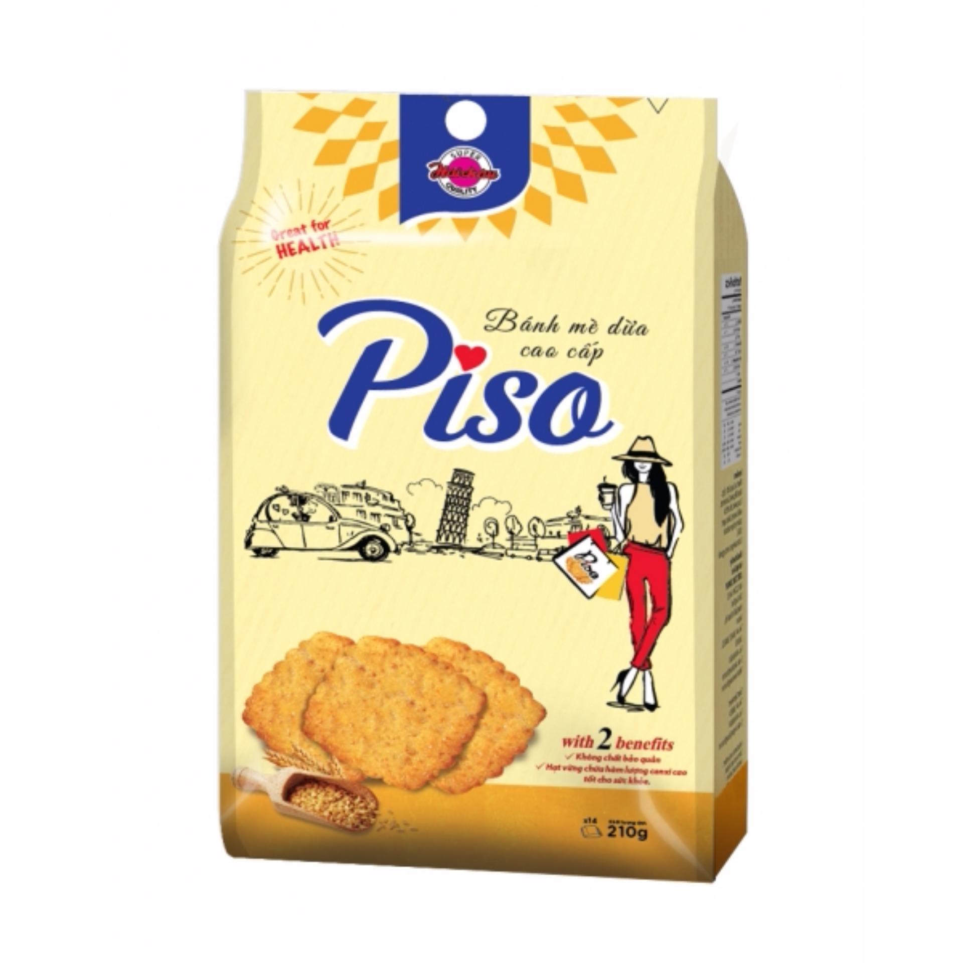 Bánh Cracker Vừng dừa PISO 210g