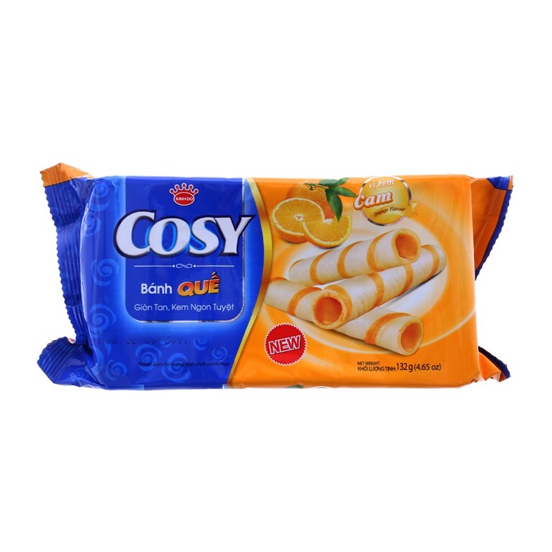 Bánh quế Cosy vị kem Cam gói 132g
