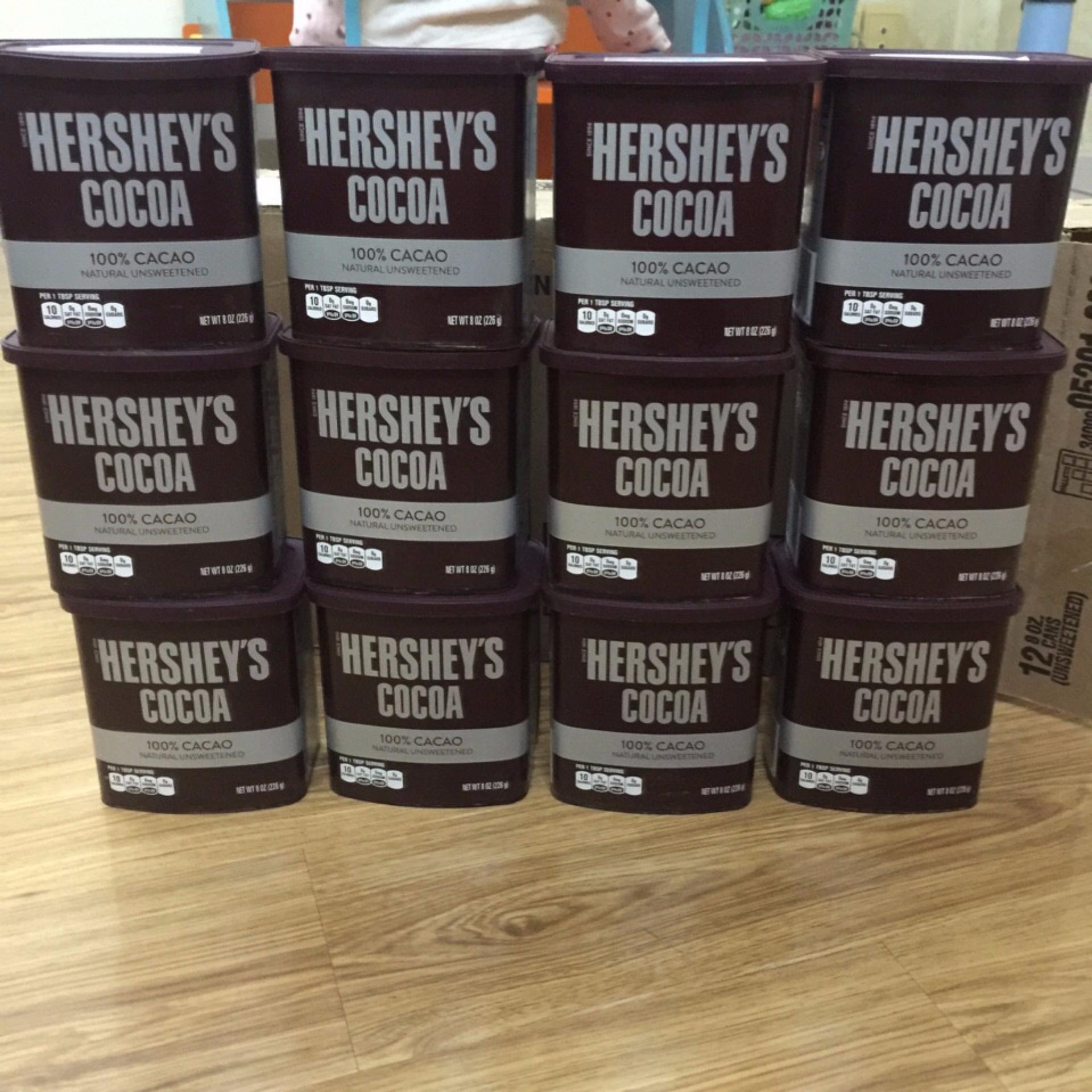 Bộ 12 Hộp Bột Socola Hershey'S Cacao Tự Nhiên 226G