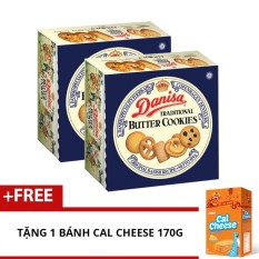 Bộ 2 bánh quy bơ Danisa butter 454g + Tặng bánh Cal Cheese 170g