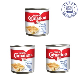 Bộ 3 Lon Kem Sữa Đặc Có Đường Nestlé Carnation (388g/Lon)  