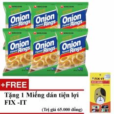 So Sánh Giá Bộ 6 gói bánh snack hành nhập khẩu Hàn Quốc + Tặng miếng dán đa năng fit-it  