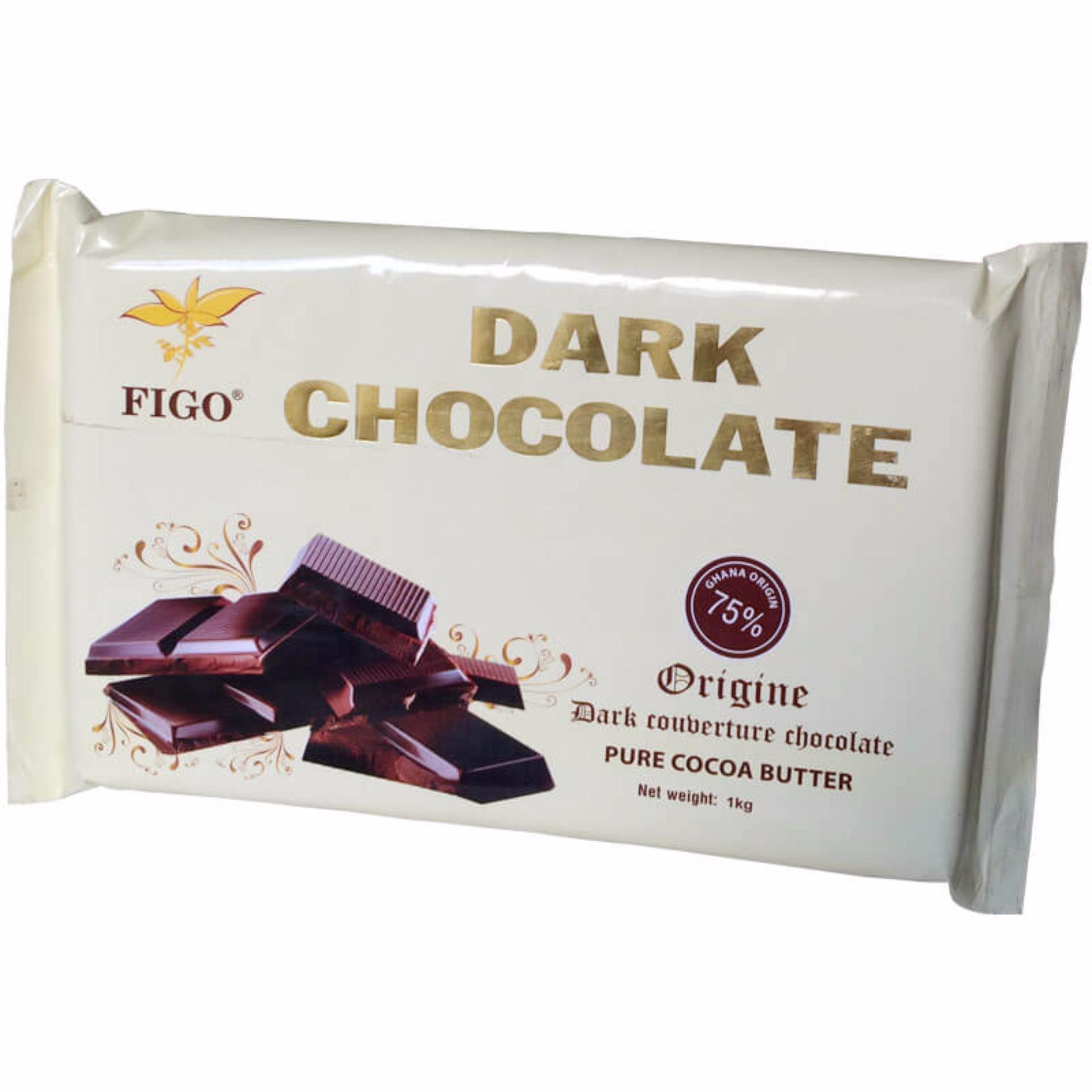 Bộ combo 5kg Chocolate làm bánh 75% cacao Figo