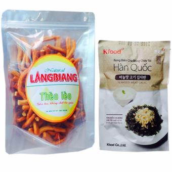 Bộ Snach Thèo Lèo cay giòn và snack rong biển chà bông Hàn Quốc