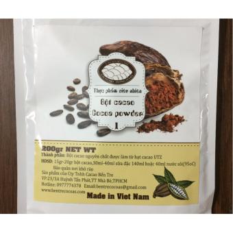 Bột Cacao nguyên chất - Làm bánh - Cacao Bến Tre -200g  