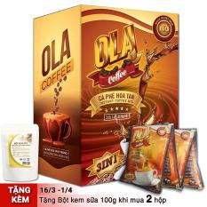 Giá KM Cà Phê Hòa Tan 3 In 1 Nguyên Chất 100% – Ola Coffee – Hộp 18 Gói  