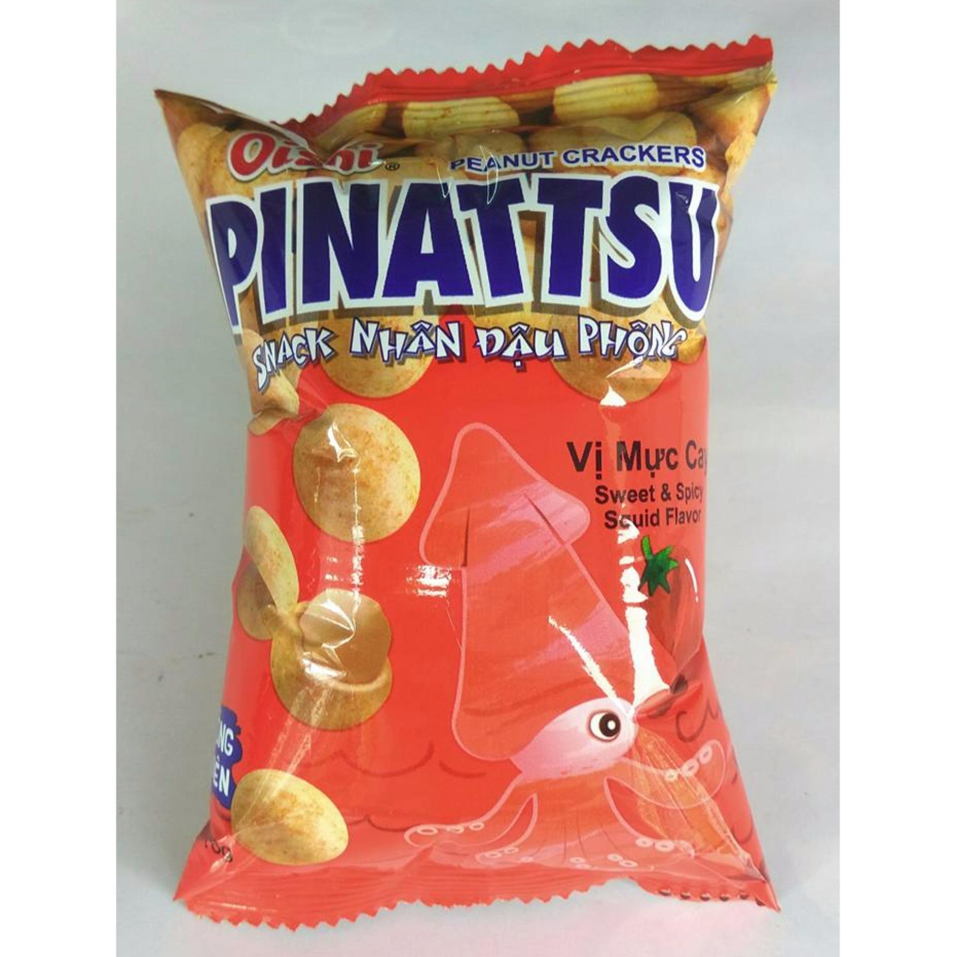 Combo 10 Gói Snack Nhân Đậu Phộng Vị Mực Cay (18g x 10 Gói)